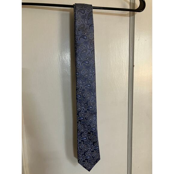 Joseph Abboud Men's Paisley Tie in Blue, Size S16 - Picture 1 of 3